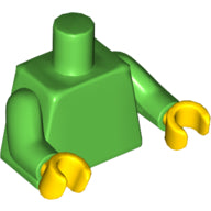 LEGO® los onderdeel Lijf in kleur Fel Groen 973c90