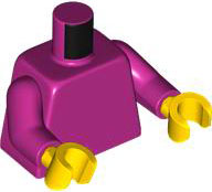 Plaatje in Gallery viewer laden, LEGO® los onderdeel Lijf in kleur Magenta 973c91