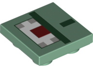 LEGO® Tegel Aangepast met Motief Zandgroen 11203pb030