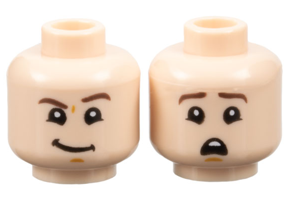 LEGO® los onderdeel Hoofd in kleur Lichte Noga 3626cpb2660