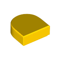 LEGO® los onderdeel Tegel Rond in kleur Geel 24246