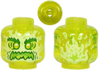 LEGO® los onderdeel Hoofd Doorzichtig Neon Groen 28621pb0003