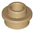 LEGO® los onderdeel Plaat Rond Donker Geelbruin 85861
