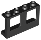 LEGO® los onderdeel Raamkozijn in kleur Zwart 61345