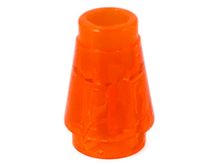 Plaatje in Gallery viewer laden, LEGO® los onderdeel Kegel Doorzichtig Neon Oranje 4589b