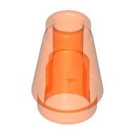 Plaatje in Gallery viewer laden, LEGO® los onderdeel Kegel Doorzichtig Neon Oranje 4589b