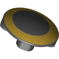 Plaatje in Gallery viewer laden, LEGO® los onderdeel Plaat Rond met Motief Zwart 2654pb014