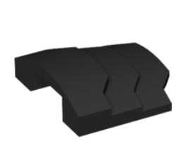 LEGO® los onderdeel Wig in kleur Zwart 66955