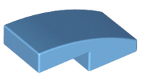 Plaatje in Gallery viewer laden, LEGO® los onderdeel Dakpan Gebogen Medium Blauw 11477