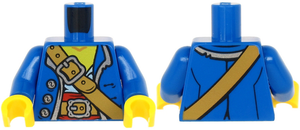 LEGO® los onderdeel Lijf met Motief Blauw 973pb3956c01