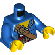LEGO® los onderdeel Lijf met Motief Blauw 973pb3956c01