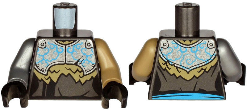 LEGO® Lijf met Motief Parel Donkergrijs 973pb3925c01