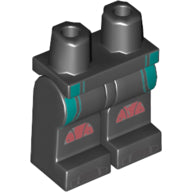 LEGO® los onderdeel Benen met Motief Zwart 970c00pb1101