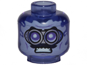 LEGO® los onderdeel Hoofd Doorzichtig Paars 28621pb0018