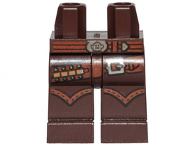 LEGO® onderdeel Benen met Motief Donker Bruin 970c00pb1102