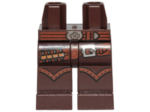 LEGO® onderdeel Benen met Motief Donker Bruin 970c00pb1102