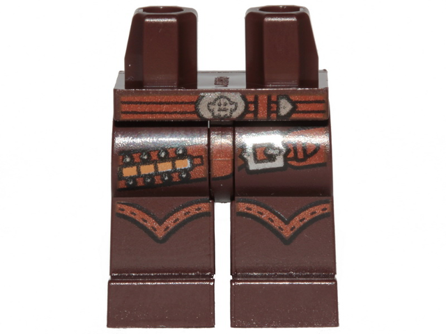 LEGO® onderdeel Benen met Motief Donker Bruin 970c00pb1102