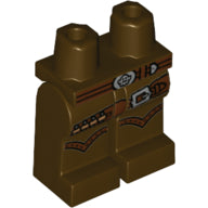 Plaatje in Gallery viewer laden, LEGO® onderdeel Benen met Motief Donker Bruin 970c00pb1102