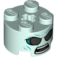 LEGO® onderdeel Steen Rond met Motief Licht Aqua 3941pb33