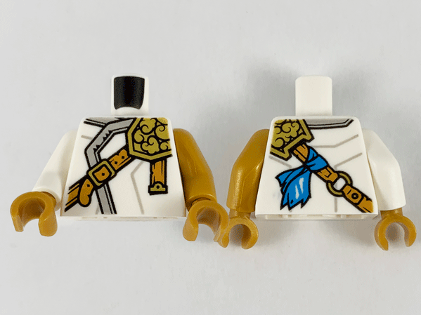 LEGO® los onderdeel Lijf met Motief Wit 973pb3987c01
