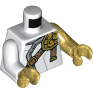 Plaatje in Gallery viewer laden, LEGO® los onderdeel Lijf met Motief Wit 973pb3987c01