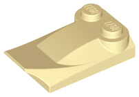 LEGO® los onderdeel Dakpan Gebogen in kleur Geelbruin 47456