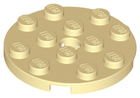 LEGO® los onderdeel Plaat Rond in kleur Geelbruin 60474