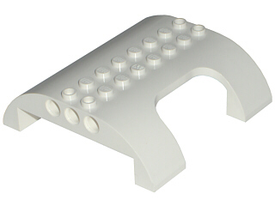 LEGO® los onderdeel Dakpan Gebogen in kleur Wit 54096
