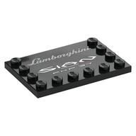 Plaatje in Gallery viewer laden, LEGO® onderdeel Tegel Aangepast met Motief Zwart 6180pb132