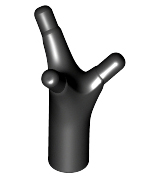 LEGO® los onderdeel Plant & Struik in kleur Zwart 68211