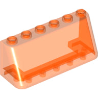 Plaatje in Gallery viewer laden, LEGO® los onderdeel Voorruit Doorzichtig Neon Oranje 4176