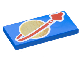 LEGO® los onderdeel Tegel met Motief Blauw 87079pb1162