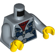 Plaatje in Gallery viewer laden, LEGO® los onderdeel Lijf met Motief Zandblauw 973pb3898c01