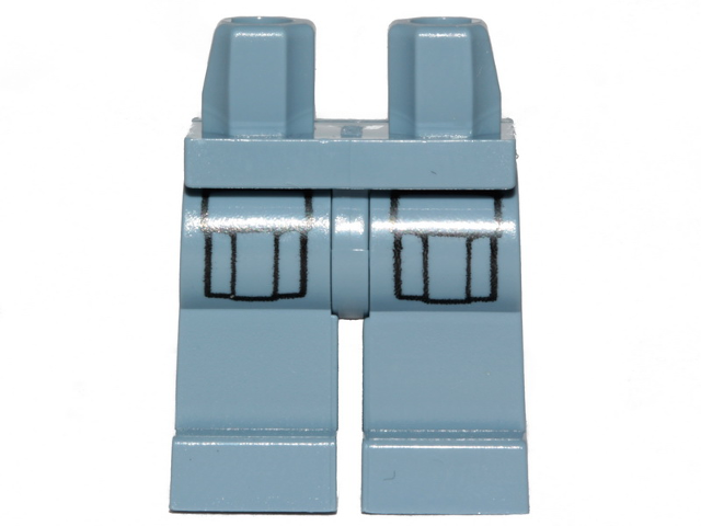 LEGO® los onderdeel Benen met Motief Zandblauw 970c00pb0747