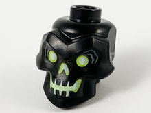 Plaatje in Gallery viewer laden, LEGO® los onderdeel Hoofd Aangepast in kleur Zwart 43693pb03