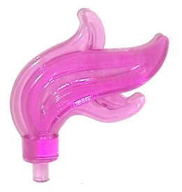 LEGO® Hoofddeksel Accessoire Doorzichtig Donkerroze 64647