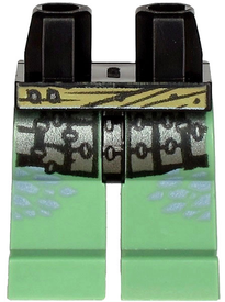 LEGO® los onderdeel Benen met Motief Zwart 970c48pb02