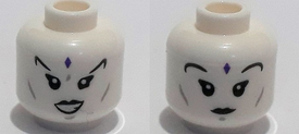 LEGO® los onderdeel Hoofd in kleur Wit 3626cpb2661