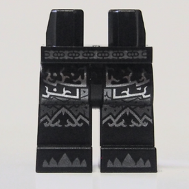 LEGO® los onderdeel Benen met Motief Zwart 970c00pb1110