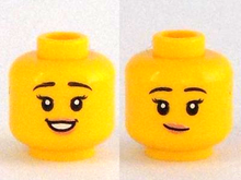 Plaatje in Gallery viewer laden, LEGO® los onderdeel Hoofd in kleur Geel 3626cpb2932