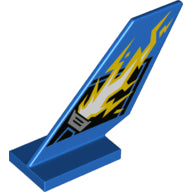 Plaatje in Gallery viewer laden, LEGO® los onderdeel Staart met Motief Blauw 6239pb089