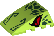 Plaatje in Gallery viewer laden, LEGO® los onderdeel Wig met Motief Limoen 47753pb100
