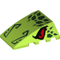 LEGO® los onderdeel Wig met Motief Limoen 47753pb100