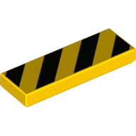 Plaatje in Gallery viewer laden, LEGO® los onderdeel Tegel met Motief Geel 63864pb128