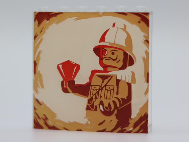 LEGO® los onderdeel Paneel met Motief Doorzichtig 59349pb177