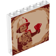 Plaatje in Gallery viewer laden, LEGO® los onderdeel Paneel met Motief Doorzichtig 59349pb177