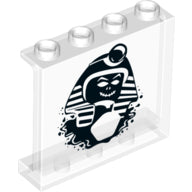 LEGO® los onderdeel Paneel met Motief Doorzichtig 60581pb138