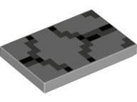 LEGO® Tegel met Motief Licht Blauwachtig Grijs 26603pb088