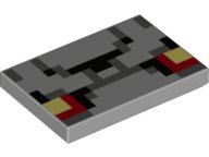 LEGO® Tegel met Motief Licht Blauwachtig Grijs 26603pb089