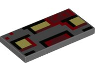 LEGO® Tegel met Motief Donker Blauwachtig Grijs 87079pb0742